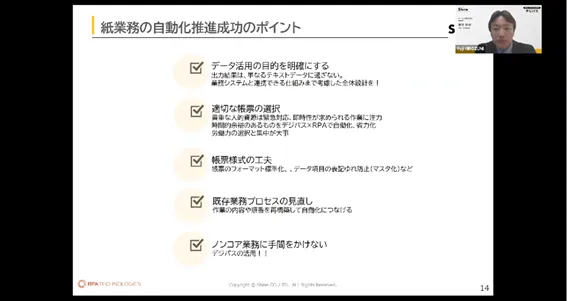 紙業務の自動化推進成功のポイント