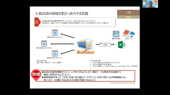 競合店の価格情報を集計・出力する業務