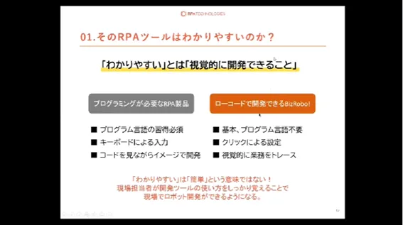 そのRPAツールはわかりやすいのか？