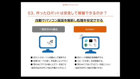 作ったロボットは安定して稼働できるのか？